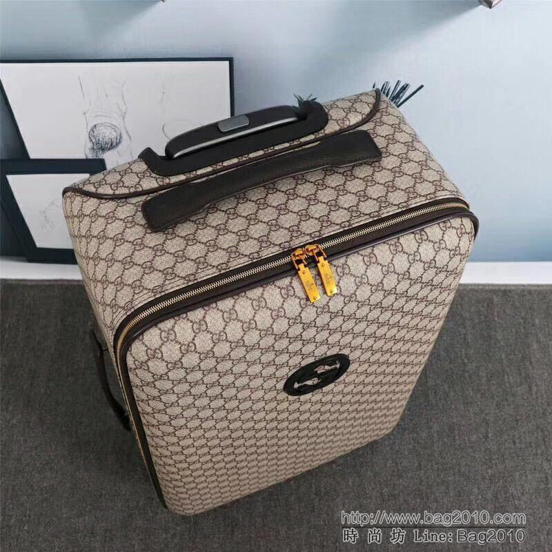 GUCCI古馳 專櫃限量版 超耐磨損萬向輪 加厚全鋁合金 時尚個性拉杆箱 20寸旅行箱 可登機  xbt1027